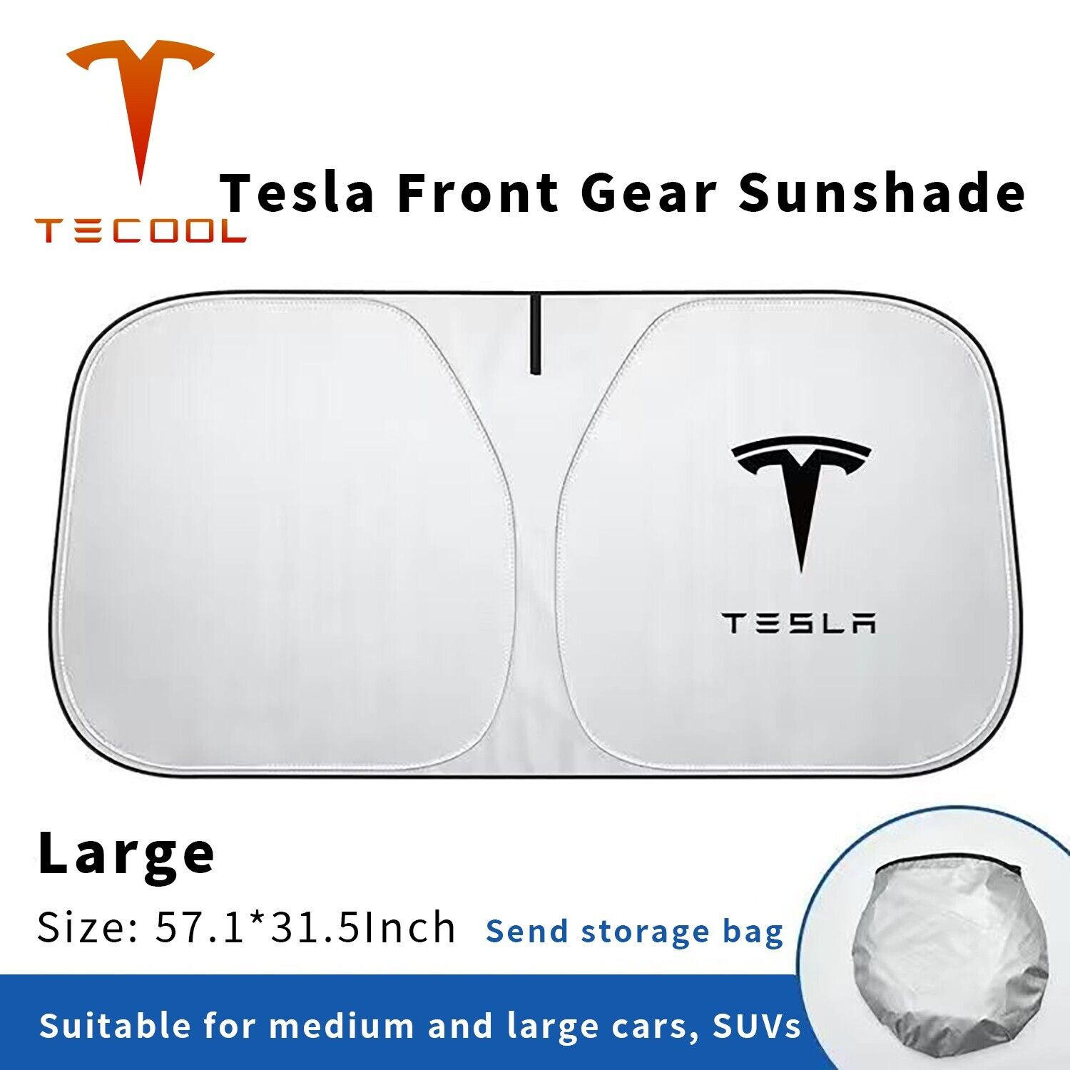Parasol del parabrisas Tesla Model 3, Model Y - Imagen 3